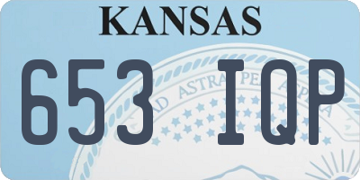 KS license plate 653IQP