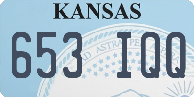 KS license plate 653IQQ