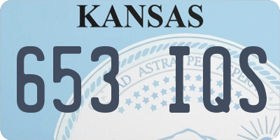 KS license plate 653IQS