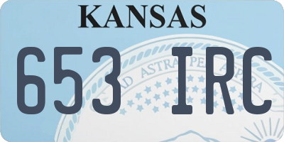 KS license plate 653IRC