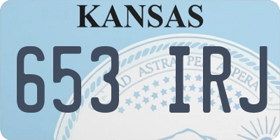 KS license plate 653IRJ