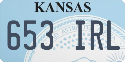 KS license plate 653IRL