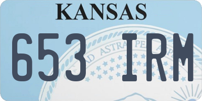 KS license plate 653IRM