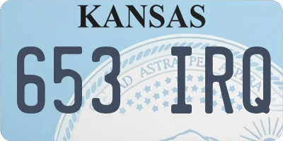 KS license plate 653IRQ