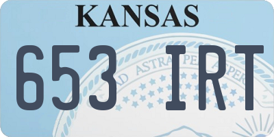 KS license plate 653IRT