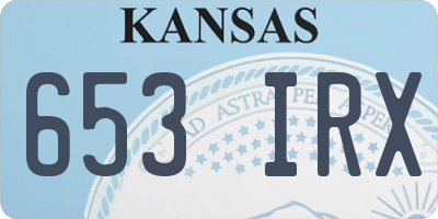 KS license plate 653IRX