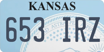 KS license plate 653IRZ