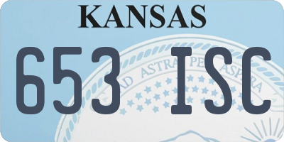 KS license plate 653ISC