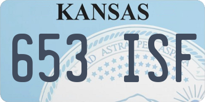 KS license plate 653ISF