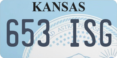KS license plate 653ISG