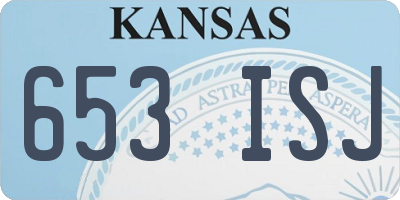 KS license plate 653ISJ