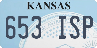 KS license plate 653ISP