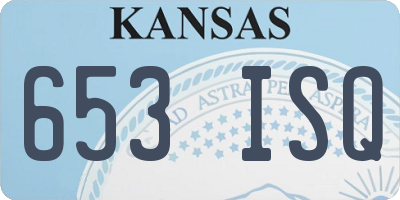 KS license plate 653ISQ