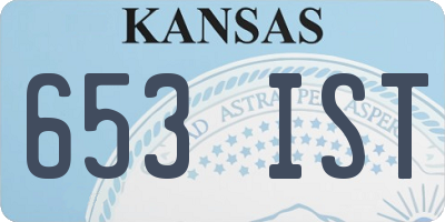 KS license plate 653IST
