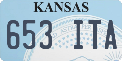 KS license plate 653ITA