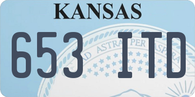 KS license plate 653ITD