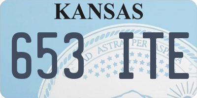 KS license plate 653ITE