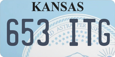 KS license plate 653ITG