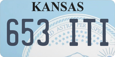 KS license plate 653ITI