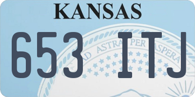 KS license plate 653ITJ