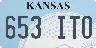 KS license plate 653ITO