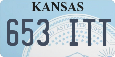 KS license plate 653ITT
