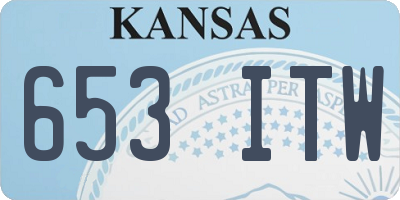 KS license plate 653ITW
