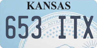 KS license plate 653ITX