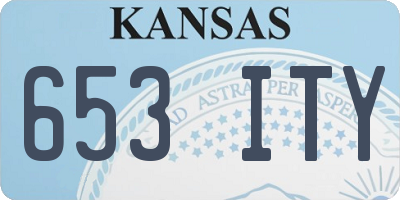 KS license plate 653ITY