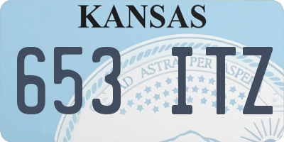 KS license plate 653ITZ