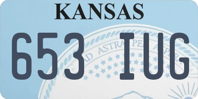 KS license plate 653IUG