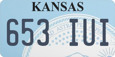 KS license plate 653IUI
