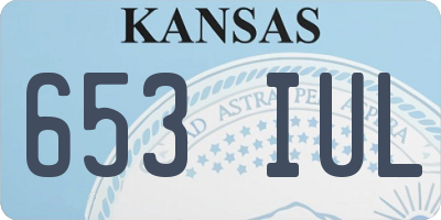 KS license plate 653IUL
