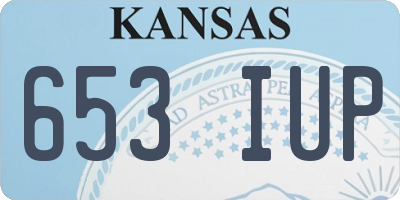 KS license plate 653IUP