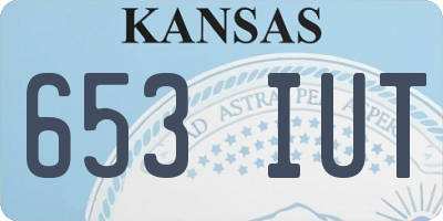 KS license plate 653IUT