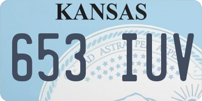 KS license plate 653IUV