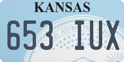 KS license plate 653IUX