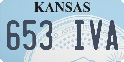 KS license plate 653IVA