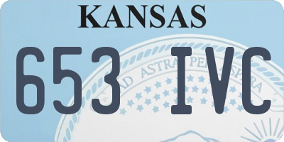 KS license plate 653IVC