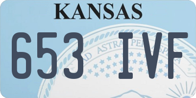 KS license plate 653IVF