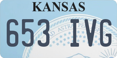 KS license plate 653IVG