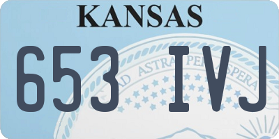 KS license plate 653IVJ