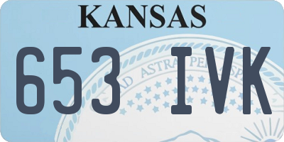 KS license plate 653IVK