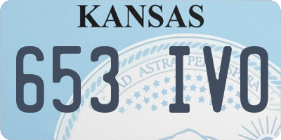 KS license plate 653IVO