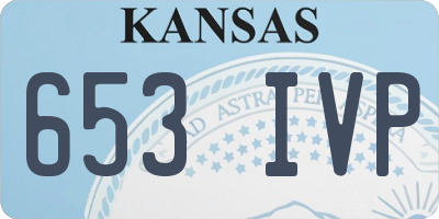 KS license plate 653IVP