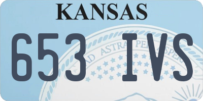 KS license plate 653IVS