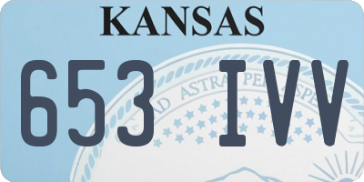 KS license plate 653IVV