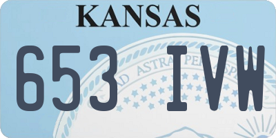 KS license plate 653IVW
