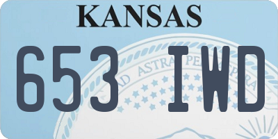 KS license plate 653IWD