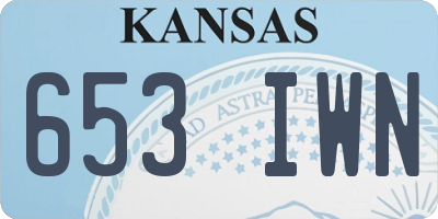 KS license plate 653IWN